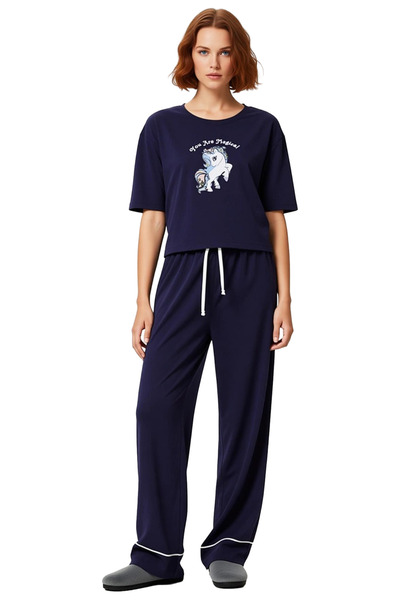 PayBuy Women's Unicorn Printed Crew Neck Pajama Set Functional Durable Quality Comfortable Stylish