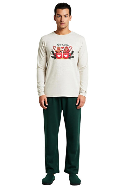 PayBuy Γυναικείο σετ πιτζάμες με θέμα την Πρωτοχρονιά με μακρυμάνικο λαιμόκοψη, λειτουργικό, ανθεκτικό και ποιοτικό