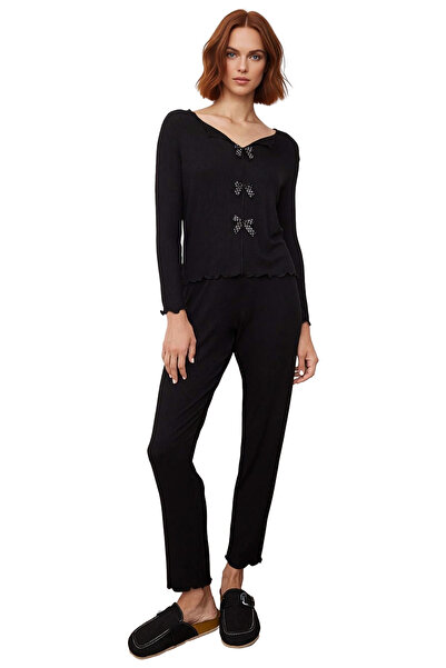 PayBuy Women's Polka Dot V-Neck Long Sleeve Pajama Set Functional Durable Quality Comfortable Stylish