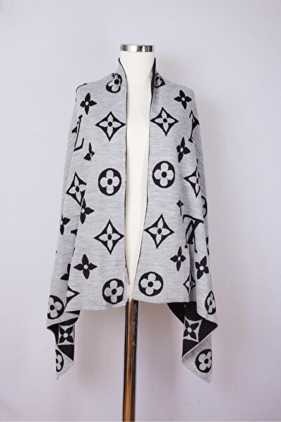 Sebir Moda Patterned Double Sided Knitwear Shawl