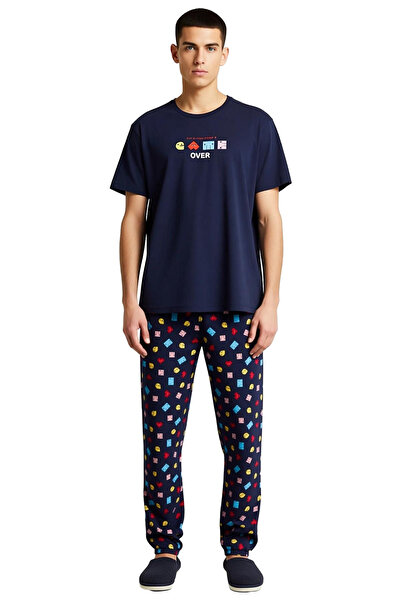 PayBuy Men's Gaming Themed Crew Neck Pajama Set Functional Durable Quality Comfortable Sportswear