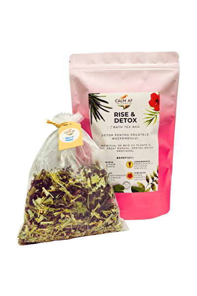 Calm AF Rituals Ceai de Baie "Rise & Detox" – Mix de Plante, Uleiuri Esential...