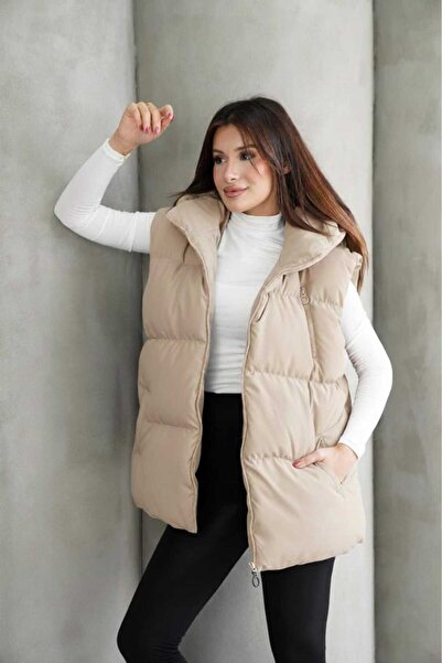 MontClup Women's Puffer Vest with Hood Oversized