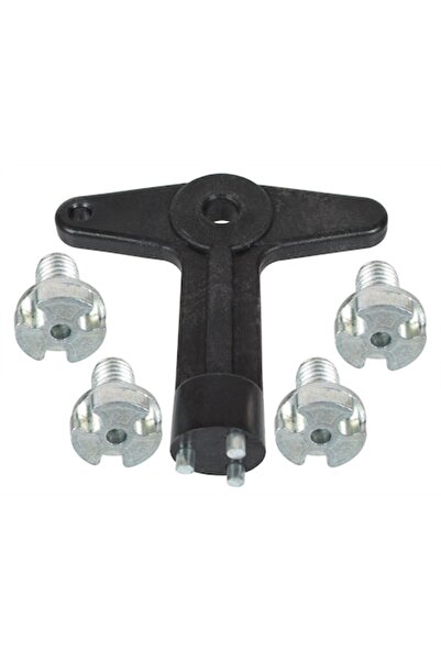 Autowag Cheie pentru capace de roată + 4 șuruburi, compatibilă cu Opel, 18x12mm