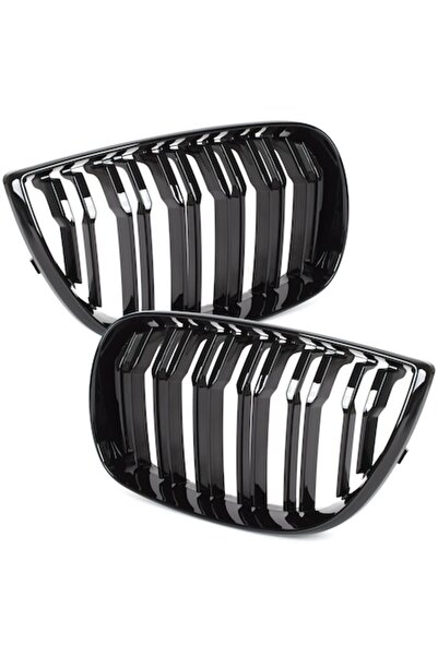 Autowag Set de 2 grile auto, BMW Seria 1 E81/E82/E87/E88 2004-2007, negru lucios