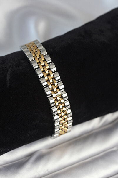 Lisinya 316L Steel 12mm Thick Gold and Silver Color Men's Bracelet - Tygoo