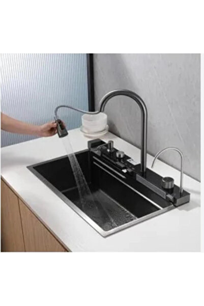 noip Akıllı Dijital Led Göstergeli Şelale Eviye Seti