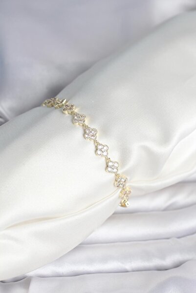 Lisinya سوار من حجر الزركون والنحاس على شكل نبات البرسيم - TYGOO