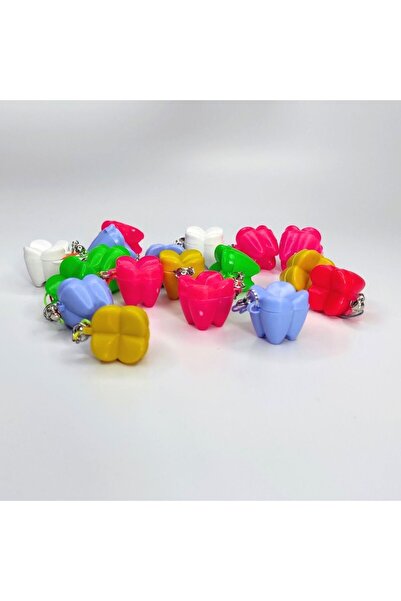 Vulli Süt Dişleri için Hâtıra Saklama Amaçlı Kapaklı Renkli Diş Şeklinde Kolye