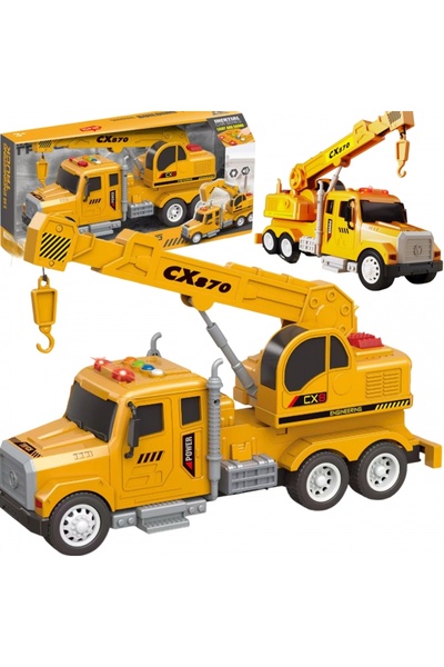 woopie Macara interactivă 1:14 – Cu lumini, sunete, braț reglabil și cârlig m...