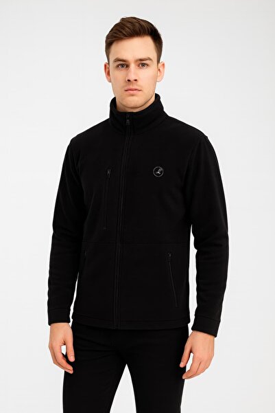 LİZY UNİFORM L İ Z Y - Black Fleece Jacket Nurse Doctor Fleece Jacket Hospital Fleece