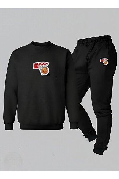 LORVEX Swea tricou pentru băieți - Set de trening cu gât rotund, imprimat POT...