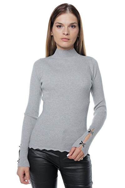 Jolenttine Turtleneck with cashmere and wool blend, grey