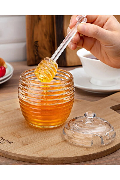 Madame Coco Lorenzo Glass Honey Jar with Spoon