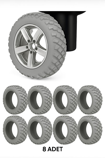 DefneAtes 8 Adet Silikon Valiz Bavul Tekerleği Kılıfı, Sessiz Koruyucu, Ofis ...