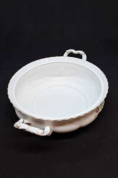 Royal Albert Moss Rose Bone China Porcelain Serving Bowl with Lid and Handle