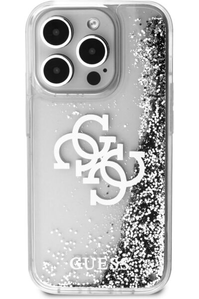 CG Mobile Glitter Liquid Case with 4G Logo for iPhone 15 Pro - Silver