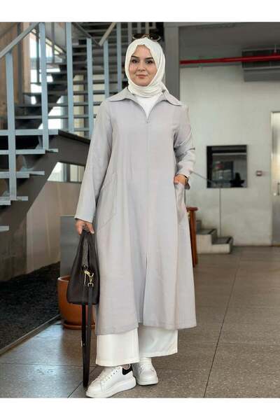 Berika YILDIRIM FERMUARLI CUPRA TUNİK GRİ