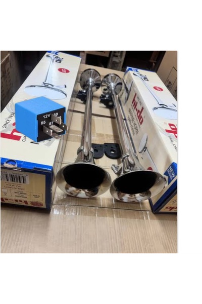 HIDO 2 Adet 12 Volt Marin Korna 65CM + Titreşim Rölesi