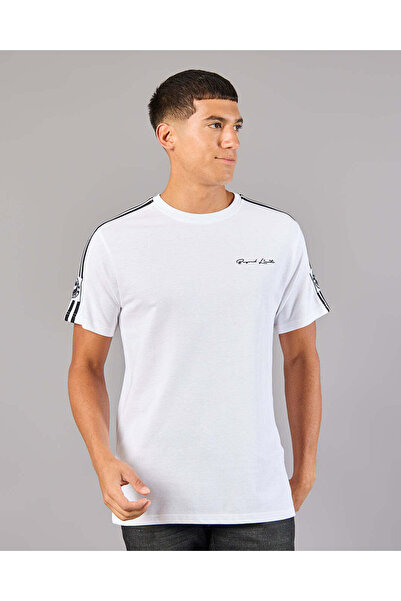 REDTAG Men White Printed Basic T-Shirt