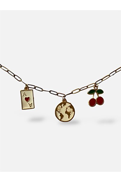 FALAVİ  Kiraz Charm Çelik Kolye
