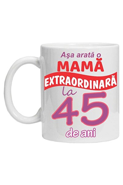 CRD PRINT Personalized ceramic mug "This is what an extraordinary mom looks like - 45 years" 330 ml