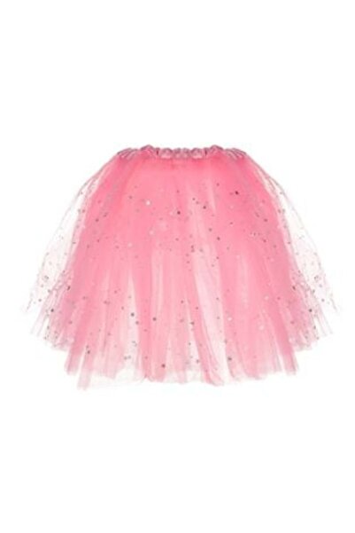 SHOPIENS Pink Tutu Skirt with Holographic Stars & Moon and Flashing LED for Children