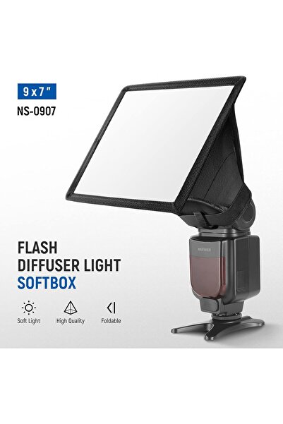 NEEWER 9 x 7 in Transparent Flash Diffuser Softbox for Speedlight