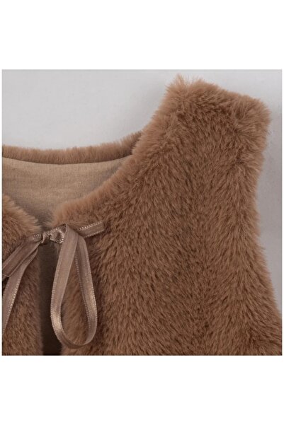 minipanda Welsoft Lamb Lined Vest Set Dandelion Patterned Baby Girl Booties Jumpsuit