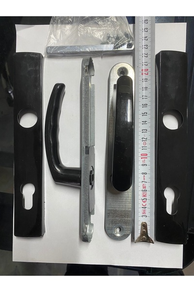 PVC Mâner de ușă PİMAPEN cu capac din plastic, negru