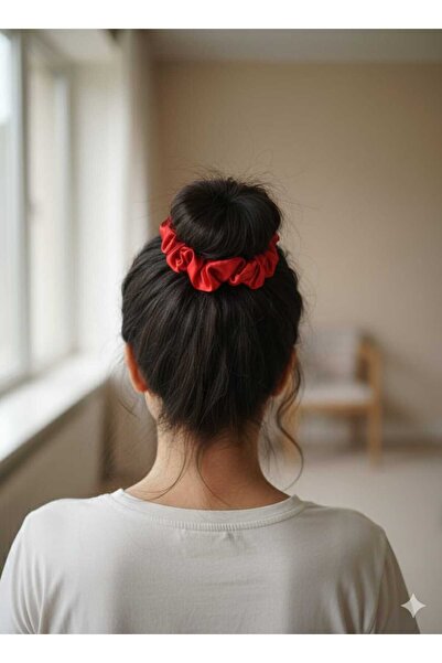 SOSYETEZGAHI Set de 3 elastice de păr din satin pentru femei, de dimensiuni m...