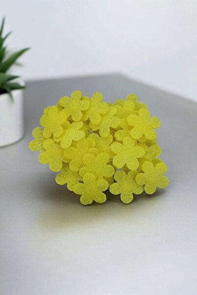 ÖZKARDEŞLER BABY Ozkardeşler Baby3 cm Felt Daisy Yellow 100 Pieces