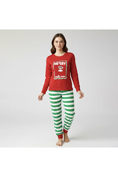 The elf Women's Cotton Christmas Pajamas,