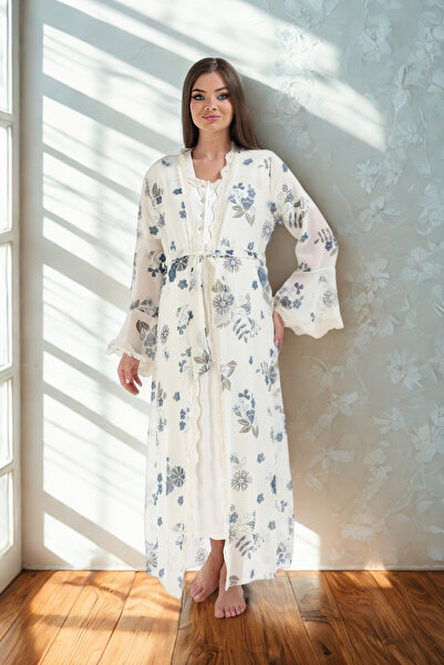 bigmama طقم ملابس نوم نسائية للحوامل مزخرفة بالزهور بأكمام قصيرة من الدانتيل ...