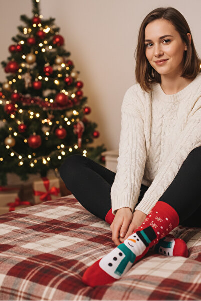 Limon Socks 4-Pack Christmas Gift New Year Women's and Unisex Socks Patterned Colorful Christmas Socks