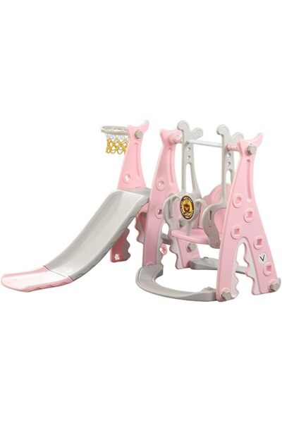 My modern game زحليقة للأطفال لفناء البيت زحليقة وأرجوحة وسلة كرة سلة وسلّم، ...