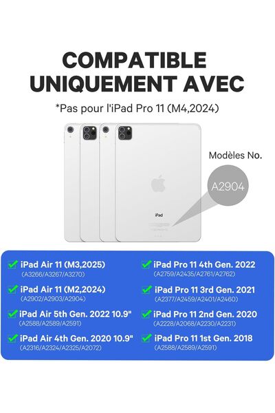 Earnet Earto Keyboard for iPad Pro 11 / iPad Air 11 — Trackpad, Floating Magnetic, Backlit