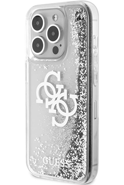 CG Mobile Glitter Liquid Case with 4G Logo for iPhone 15 Pro - Silver