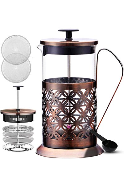 Hope French Press Coffee and Tea Maker (Copper Gold, 600ml)