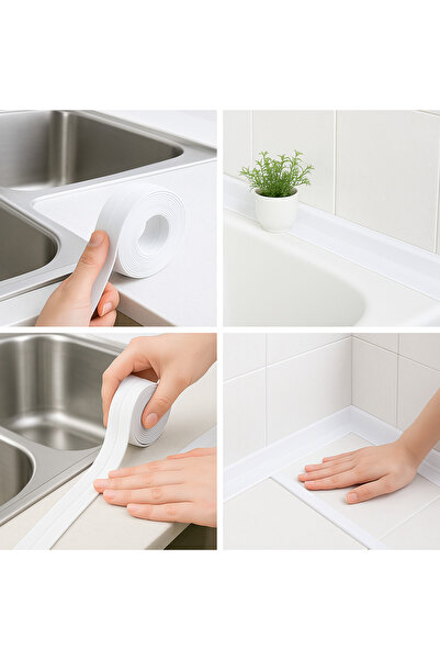BLUE SİDE Sızdırmaz Derz Kenarları Mutfak Derz Kapatıcı Su Sızdırmaz Bandı