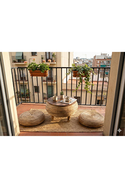 Generic Versatile table set with uniquely stylish seating cushions