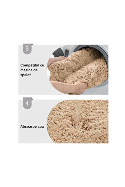 OPTIM DEKO Plush Bath Mat 90x60 cm — Ultra Absorbent, Non-Slip, Very Soft Microfiber