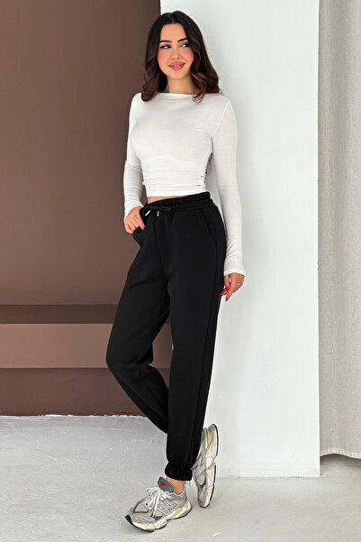 Noa Noa Γυναικείο παντελόνι Jogger με ψηλή μέση – Soft Motion