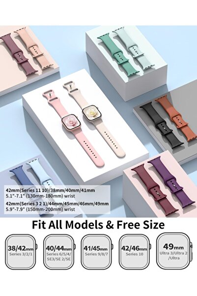 Generic HEARTBOOM 6‑Piece Sport Bands for Women & Men Compatible with Apple Watch