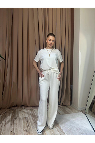 ZENGEZUR MALL Sptrns Modal Bottom Top Set White (231952) (Size: m)