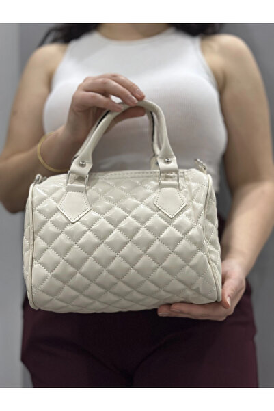 ZENGEZUR MALL Sptrns Capless Quilted Cream Skin Bag (231916) (Size: Standard)