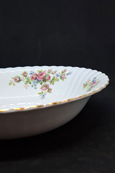 Royal Albert Moss Rose Bone China Porcelain Serving Bowl 24 cm