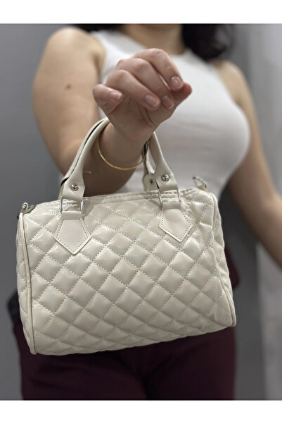 ZENGEZUR MALL Sptrns Capless Quilted Cream Skin Bag (231916) (Size: Standard)