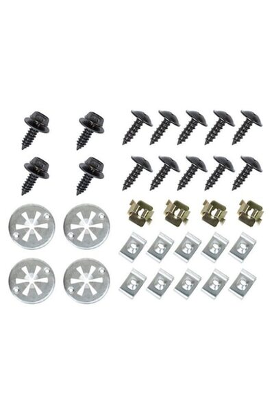 Autowag Set de 32 de cleme pentru fixarea scutului antistropi al motorului,