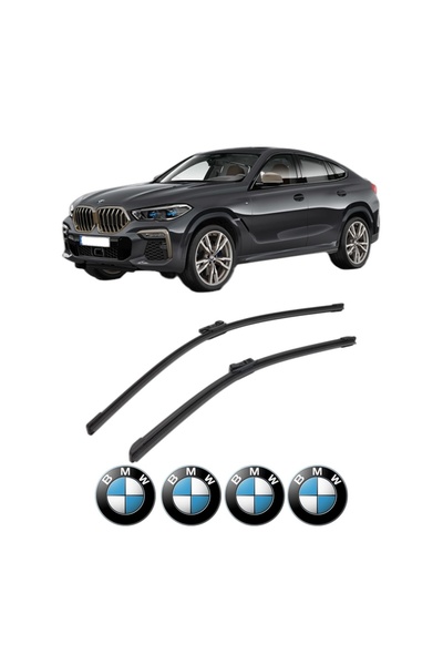 Bosch Wipers BMW X6 (G06, F96) from 2019-2023, car windshield, 2 pieces, , , 4 BMW Car Stickers